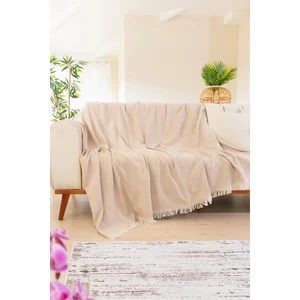 Tabu Home Dokuma Cozy Comfort Bej Koltuk Örtüsü