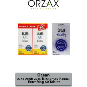 Ocean D3K2 Damla 20 ml + Ocean Extramag 60 Tablet