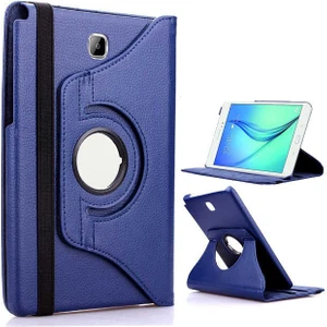 Samsung Galaxy Tab A 10.1 2016 P580 Kılıf Kapaklı Standlı 360 Dönerli Standlı Kapak Dn2 Lacivert