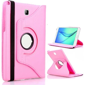 Samsung Galaxy Tab A 10.1 2016 P580 Kılıf Kapaklı Standlı 360 Dönerli Standlı Kapak Dn2 Pembe