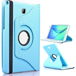 Samsung Galaxy Tab A 10.1 2016 P580 Kılıf Kapaklı Standlı 360 Dönerli Standlı Kapak Dn2 Mavi