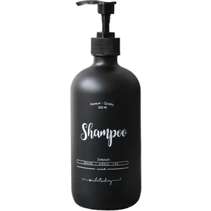 Siyah Cam Şampuan Şişesi - 500 ml