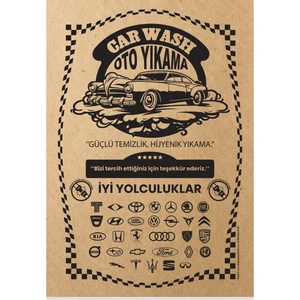 Kraft 120GR 100 Adet Oto Dikey Paspas Kağıdı - 35X50CM - Kalın Kağıt Baskılı