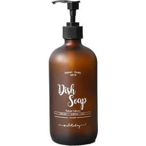 Amber Cam Bulaşık Sabunu Şişesi - 500 ml