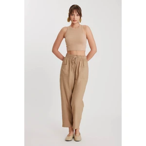 Beli Bağlamalı Çift Cep Pantolon