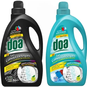 Vegan Sıvı Çamaşır Deterjanı Renkli-Beyaz ve Siyahlar Için Set 3000ml X2