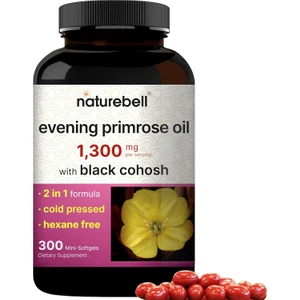 Evening Primrose Oil With Black Cohosh 1300 mg 300 Kapsul 2 In 1 Formula