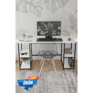 140*50 cm Metal Çalışma Bilgisayar Ofis Masası Kitaplıklı
