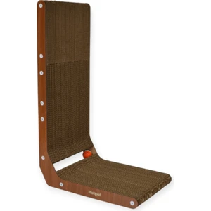 Karton Kedi Tırmalama L Şeklinde Toplu Catnipli Ceviz 28X42X68 cm