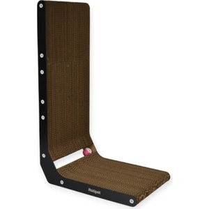 Karton Kedi Tırmalama L Şeklinde Toplu Catnipli Siyah 28X42X68 cm