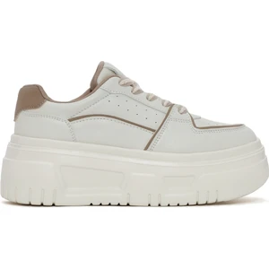 Kadın Bej Kalın Tabanlı Sneaker