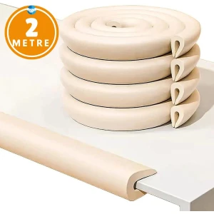 Miningaa Iz Bırakmaz Krem Renk Kalın Kenar Köşe Koruma 2 Mt Bebek Çocuk Masa Sehpa Kenar Köşe Kenar Koruma