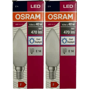 4,9W (40W) 6400K (Beyaz Işık) E14 Duylu LED Ampul (2 Adet)
