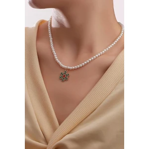 New Obsessions Yılbaşı Figürlü Cam Inci Kolye