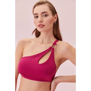 Tek Omuz Aksesuarlı Bralet Bikini Üst