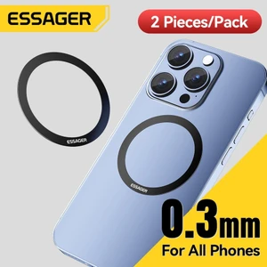 2 Adet Mıknatıslı Manyetik Magsafe Metal Halka CE/FC/ROHS Lisanslı Aparatı Kablosuz Şarj için 2 Adet Tüm Telefonlara Uyumlu