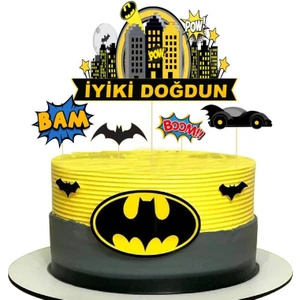 Batman Temalı Pasta Süsü Kürdan 5 Li