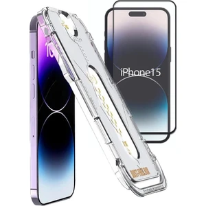 3gen Case Iphone 15 Magıc Otomatik Kolay Hizalama Aparatlı Cam Ekran Koruyucu Poınt Magic