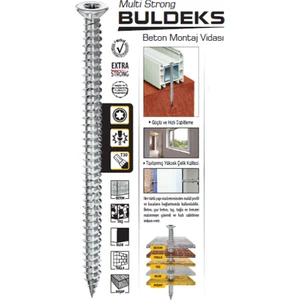 Beton Montaj Vidası 7,5 x 120 mm ( 100 Adet )