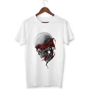 Yapo Ticaret Kuru Kafa Baskılı T-Shirt  Beyaz Tişört