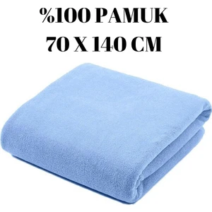 Kayabey Home Mavi Renkli Banyo Duş Havlusu %100 Pamuk Vücut Havlusu Pamuklu Büyük Havlu 70X140 cm