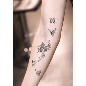 BP Tattoo Butterflies Çoklu Kelebek Dövmesi 18 Parça