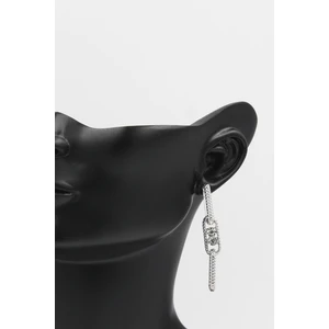 037 547 Gümüş Kaplama Kristal Taşlı Gümüş Tek Ebat Küpe