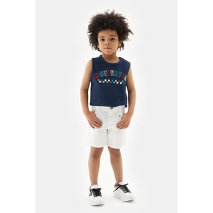 Bg Store Erkek Çocuk Beyaz Şort 23SS1NB3156