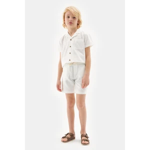 Bg Store Erkek Çocuk Beyaz Şort 23SS2NB3141