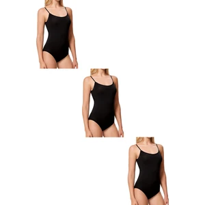 Kadın 3'lü Ekonomik Pamuklu Likralı Kancalı Ip Askılı Çıtçıtlı Body Zıbın