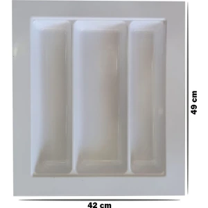 Gör Seç Görseç 42X49 cm Çekmece Içi Beyaz Kaşıklık Kepçelik Mutfak Çekmece Düzenleyici Organizer (33*40 A Kesilebilir)