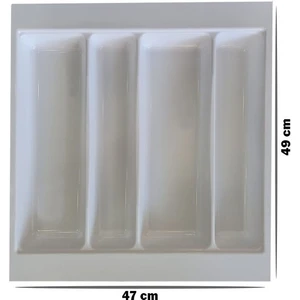 Gör Seç Görseç 47X49 cm Çekmece Içi Beyaz Kaşıklık Kepçelik Mutfak Çekmece Düzenleyici Organizer (45*40 A Kesilebilir)