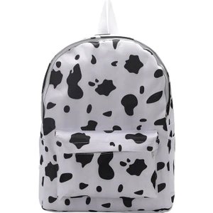 Sokak Trendi Inek Desenli Okul Çantası (Yurt Dışından)