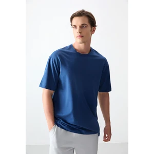 Air Jones Parlament Pamuklu Kalın Yumuşak Dokulu Oversize Fit Basic Erkek T-Shirt - 88377
