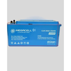 12.8V 200AH (Bluetooth) Lifepo4 Lityum Demir Fosfat Akü(Abs Kasa)