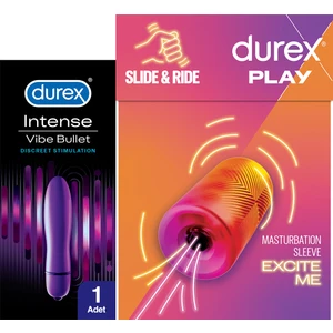 Manuel Mastürbatör + Durex Intense Vibe Bullet Titreşimli Vibratör