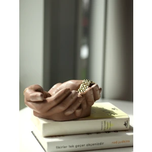 The Craft Thor Dekoratif El / Avuç Figürlü El Yapımı Beton Organizer / Kase
