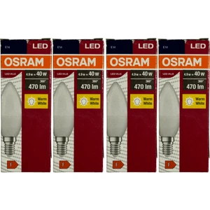 4,9W (40W) 2700K (Sarı Işık) E14 Duylu LED Ampul (4 Adet)