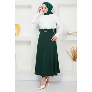 Hafsa Mina Kemerli Mevlana Etek Zümrüt HM2370