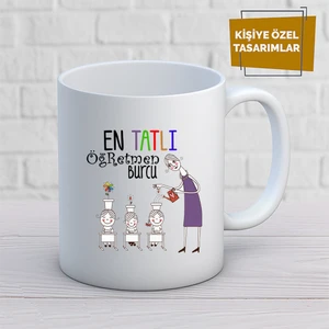 Casaba Hediyelik Kişiye Özel Isim Yazılabilir En Tatlı Öğretmen Kupa Bardak