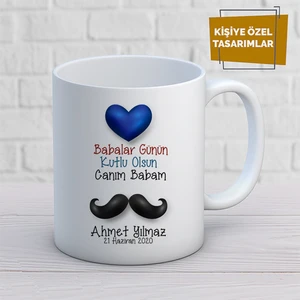 Casaba Hediyelik Kişiye Özel Isim Yazılabilir Babalar Günün Kutlu Olsun Canım Babam Kupa Bardak