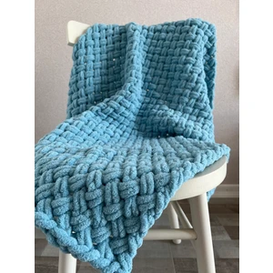 Gamgam Techno Handmade Azur Renk Puffy Bebek Battaniyesi 90X90 cm