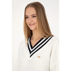 U.S. Polo Assn. Kadın Krem Triko Kazak 50269504-VR071