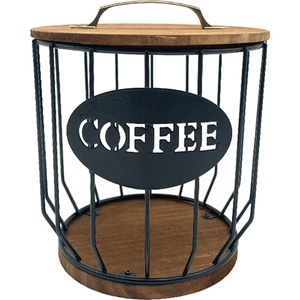 Delikli Kahve Kapsülü Depolama Sepeti Meyve Kahve Pod Organizatör Tutucu Ev Cafe Otel Için Siyah,организаторы Кухни (Yurt Dışından)