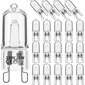 20 Adet G9 Halojen Ampuller, 25W Şeffaf Halojen Lambalar Kısılabilir, Avizeler, Kolyeler, Peyzaj Işıkları Için Sıcak Beyaz 2800K,ДЕКОРАТИВНОЕ Освещение (Yurt Dışından)