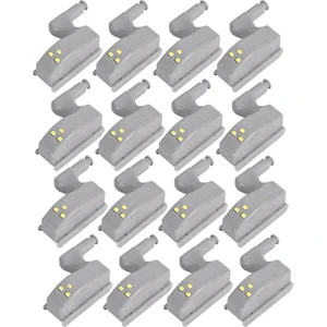 LED Dolap Işığı Dolap Işığı Mutfak Menteşe Sensörlü Işık Dolapları Için Arka Işık Dolap Lambası 16 Adet Sıcak Beyaz,(Yurt Dışından)