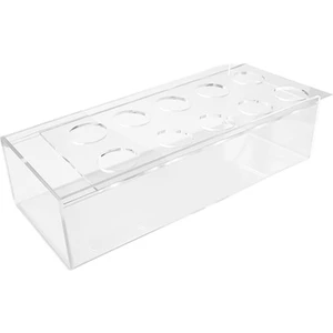 Şeffaf Akrilik Çiçek Vazo Dikdörtgen Çiçek Centerpiece Yemek Masası Için 9.8 Inç Uzun Dekoratif Modern Vazo (Yurt Dışından)