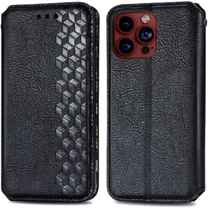 BDT Market Apple iphone 15 Için Kılıf Promax Cüzdan Fonksiyonu Deri Kılıf Moda Flip (Yurt Dışından)