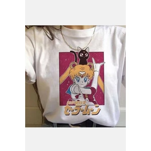 Sailor Moon Cute Beyaz Tişört