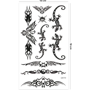 BP Tattoo Kertenkele Tribal Geçici Dövme